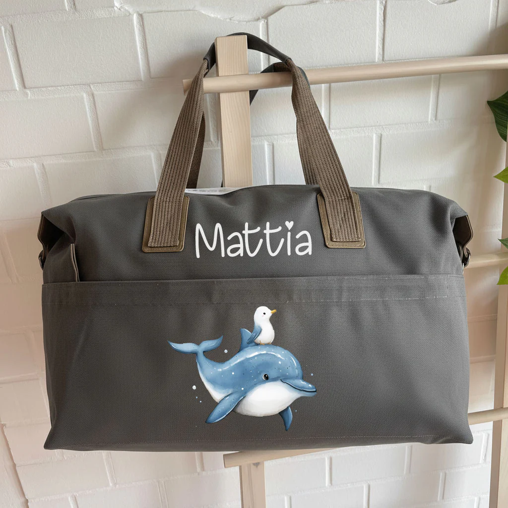 Borsone medio in cotone Doce Delfino - immagine 2