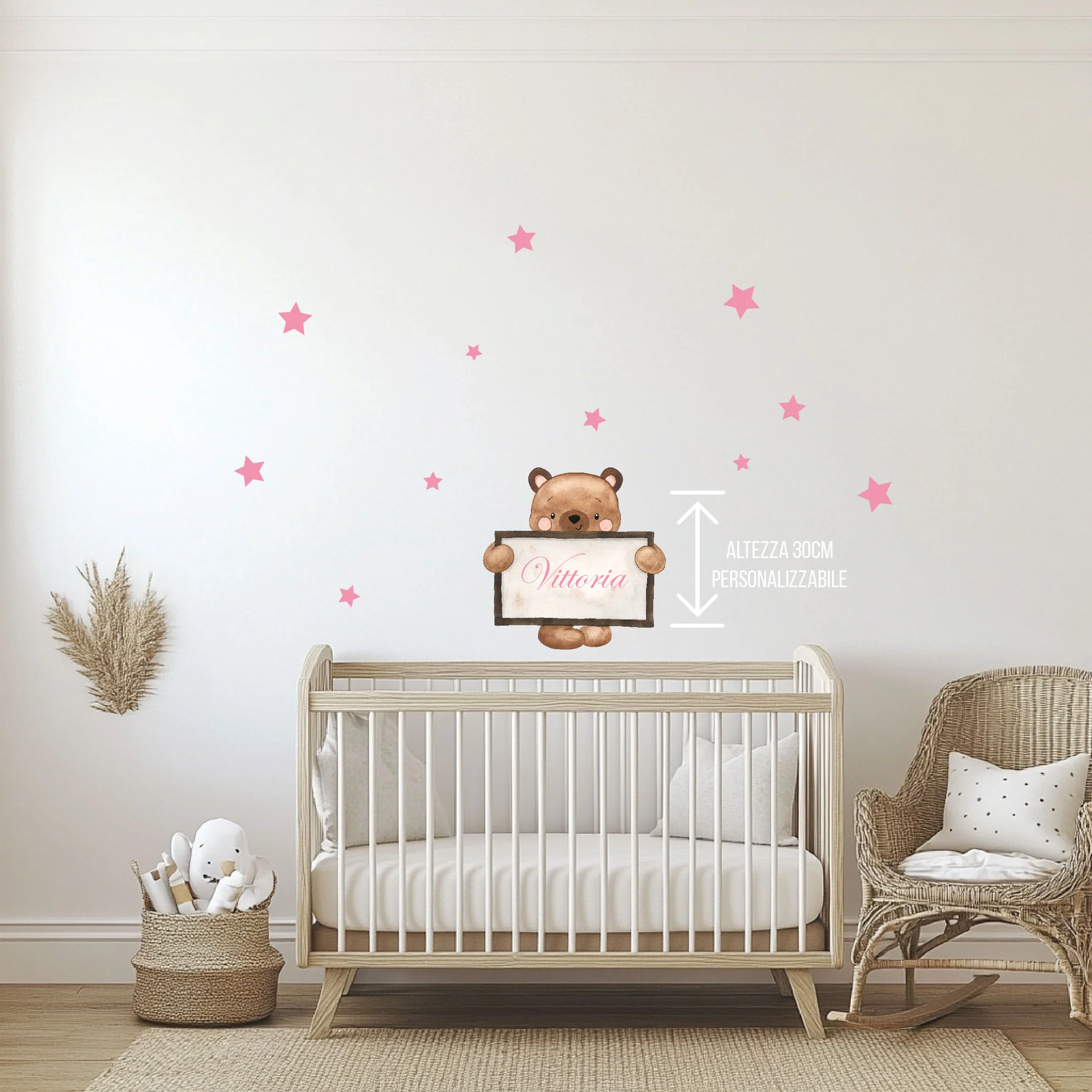 Adesivo Murale Per Bambini Orsetto Lavagna personalizzabile - immagine 7