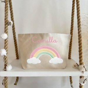 Porta Pannolini cremine personalizzato Arcobaleno