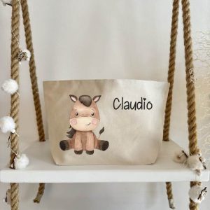 Porta Pannolini cremine personalizzato Baby Horse