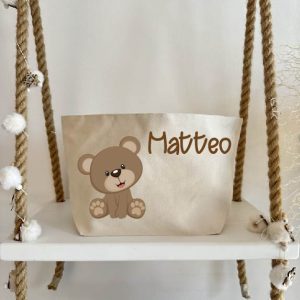 Porta Pannolini cremine personalizzato Orsetto
