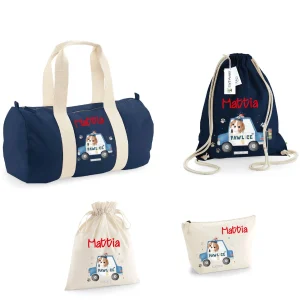 Borsone, Sacca zaino pochette e sacchetto in cotone personalizzabile Pawlice