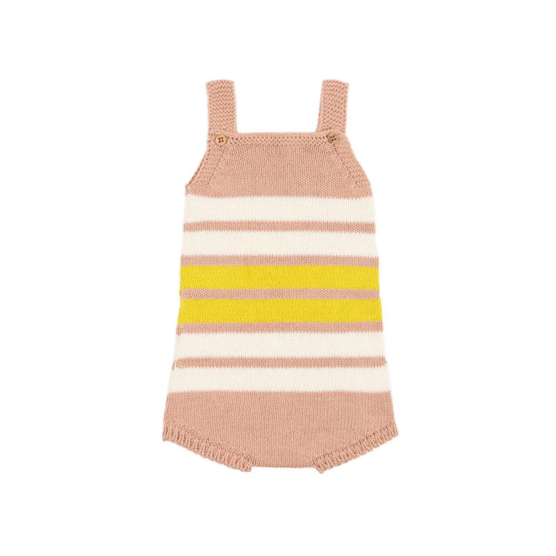 Salopette estiva in maglia a righe in cotone biologico - immagine 6