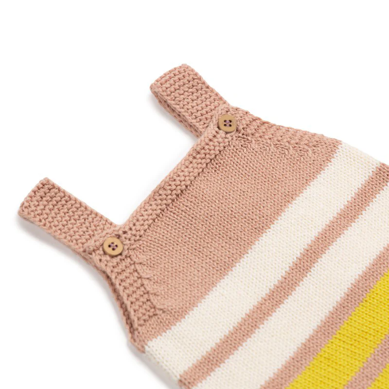 Salopette estiva in maglia a righe in cotone biologico - immagine 9