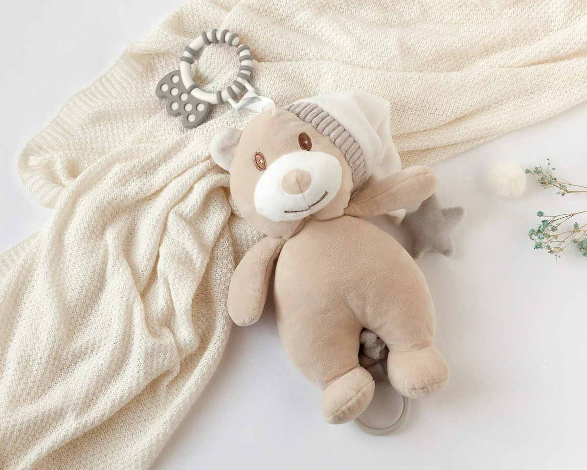 Kiokids Peluche Carillon Massaggiagengive Musicale Orso per Culla - immagine 3