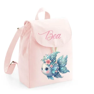 Mini Zaino personalizzabile in cotone Pesciolina Azzurra