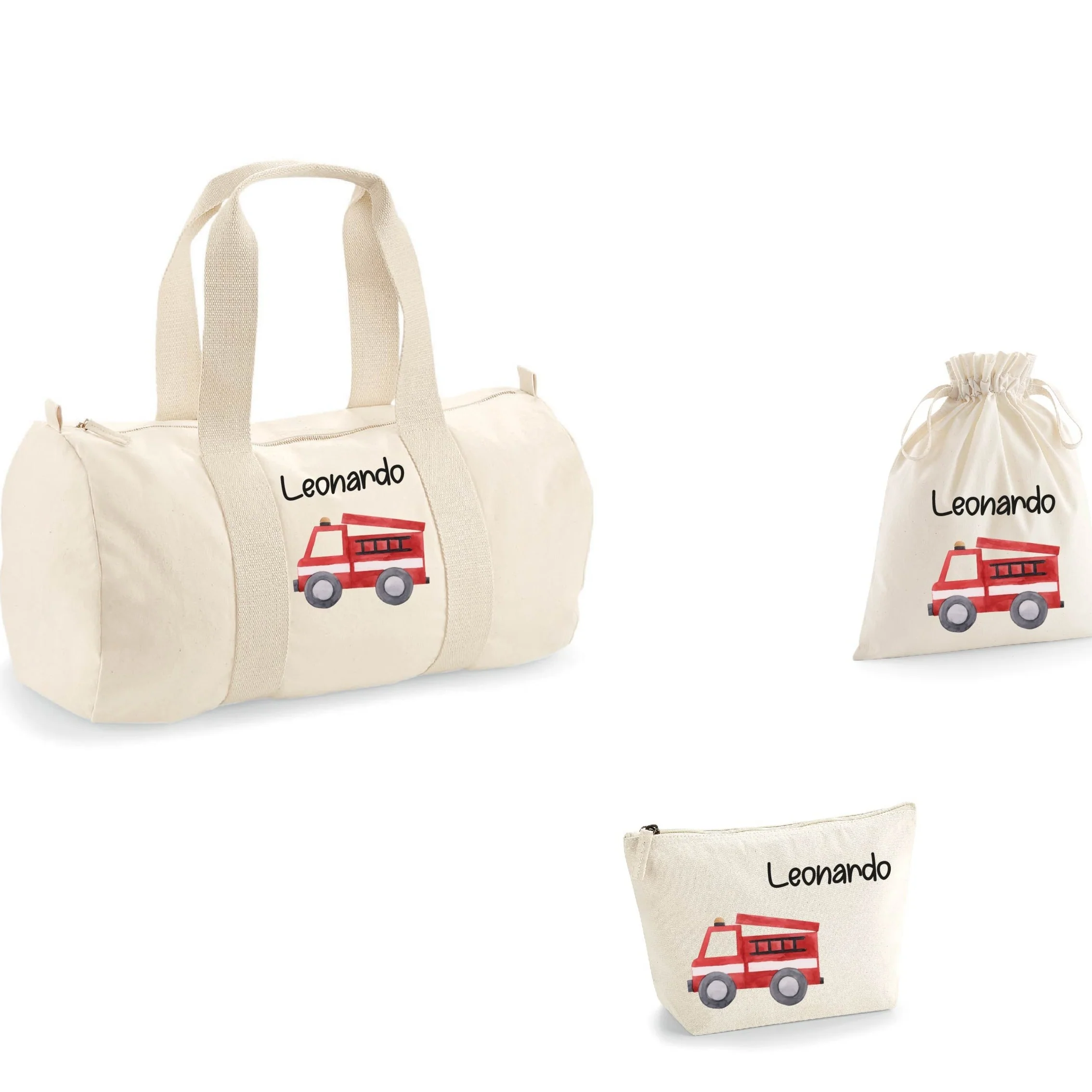 Borsone, pochette e sacchetto in cotone personalizzabile Pompieri - immagine 3