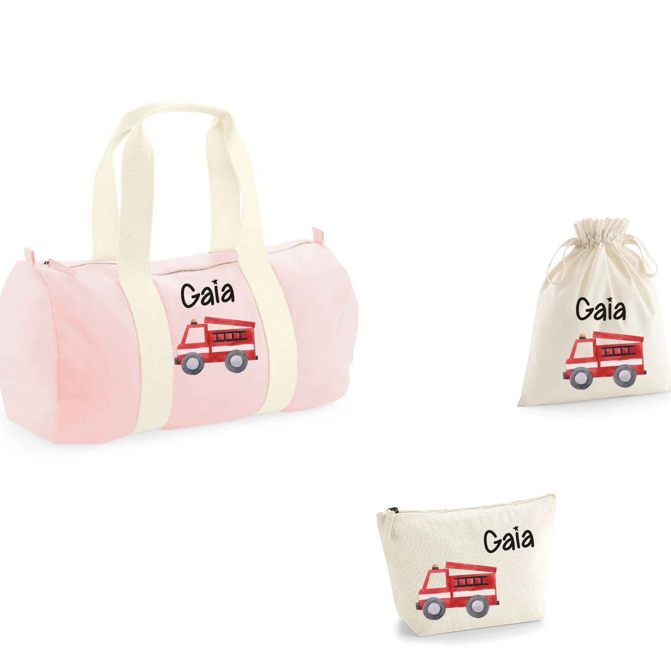 Borsone, pochette e sacchetto in cotone personalizzabile Pompieri - immagine 5