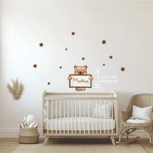 Adesivo Murale Per Bambini Orsetto Lavagna personalizzabile
