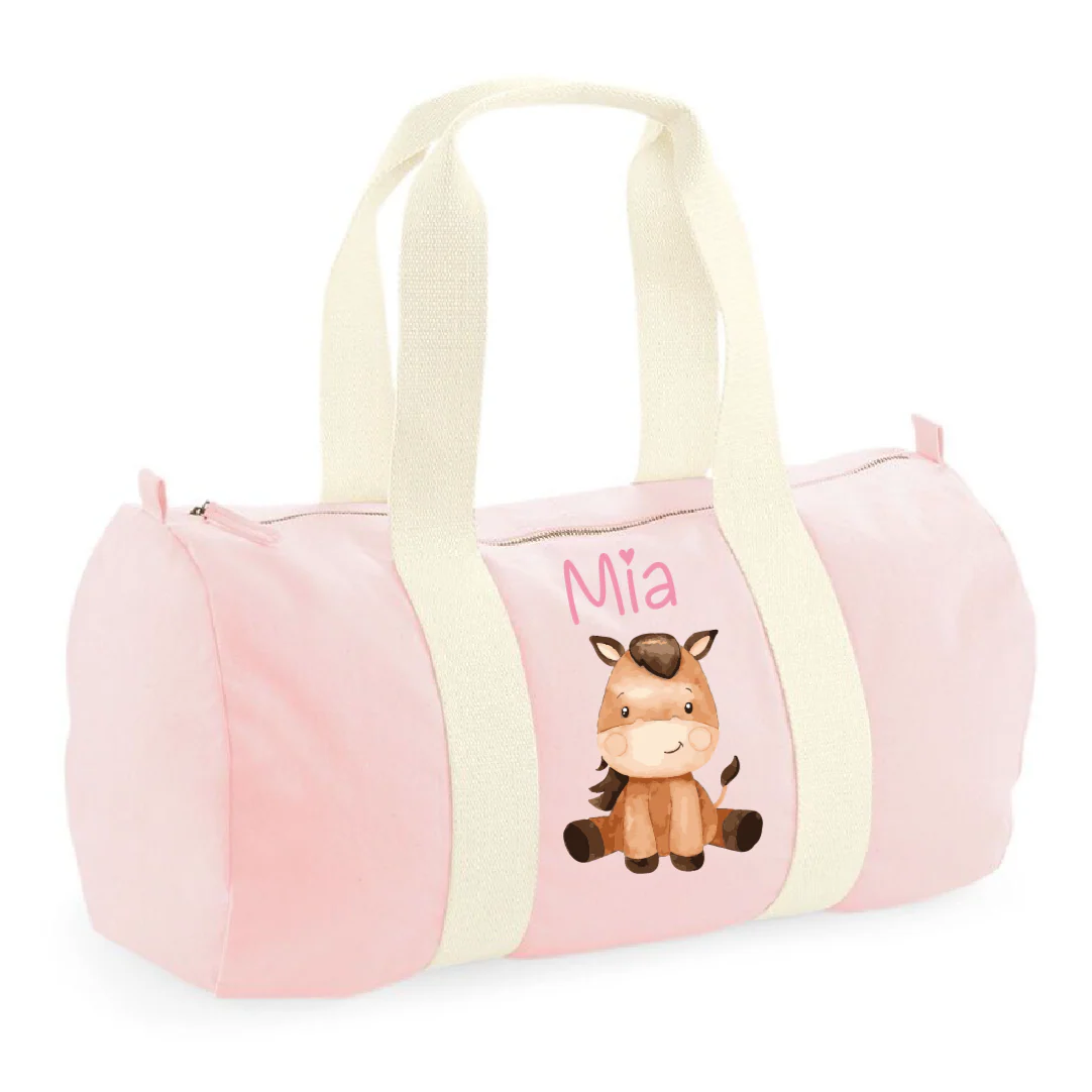 Borsone in cotone canvas personalizzato Baby Horse - immagine 3