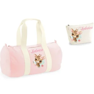 Borsone pochette in cotone personalizzabile Dolce Giraffa