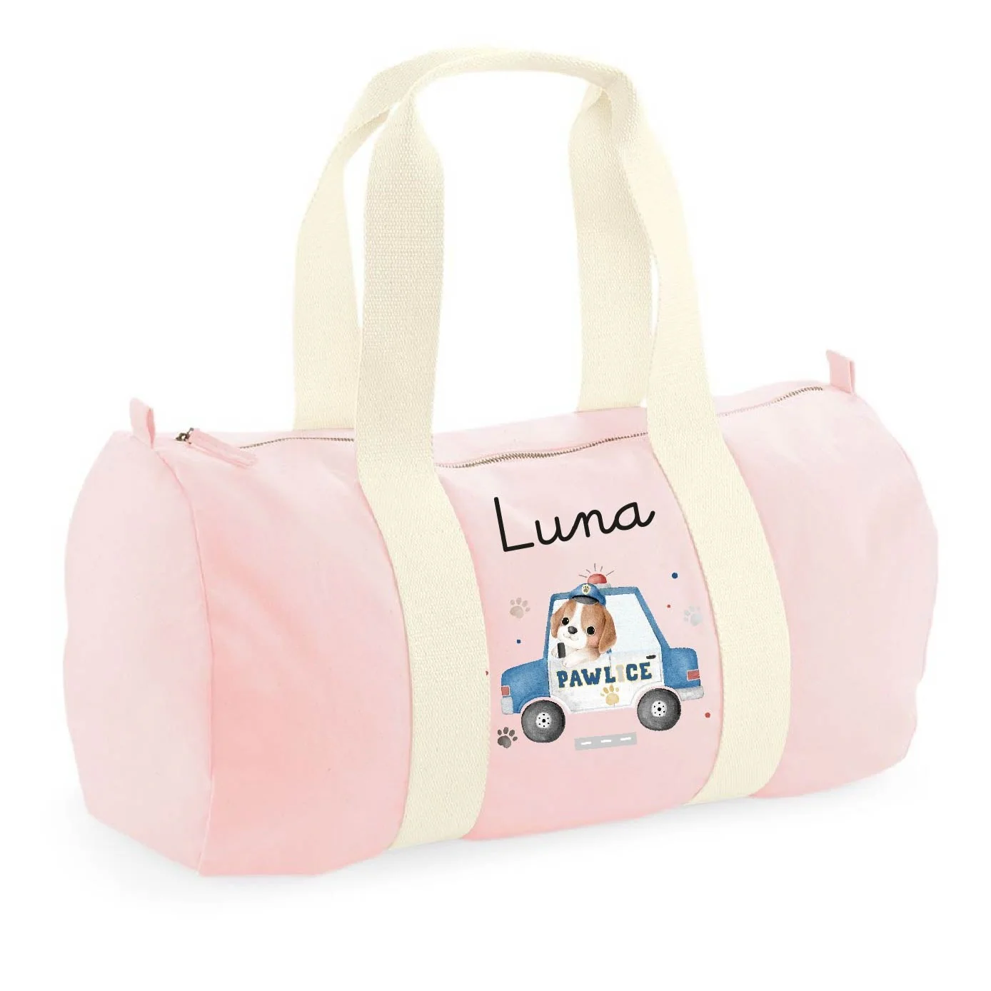 Borsone in cotone canvas personalizzato Cagnolino Pawlice - immagine 5