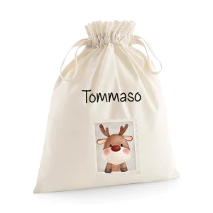 Sacchetto porta regali Natale personalizzato