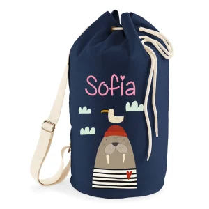 Borsone a Sacca monospalla Tricheco personalizzabile con nome