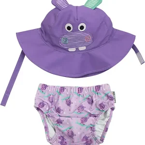 Set Baby Costumino Contenitivo e Cappellino Ippopotamo