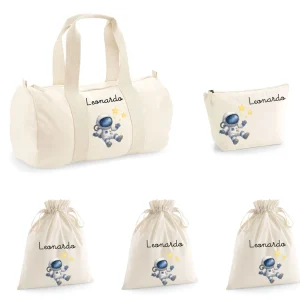 Set Nascita Personalizzato Borsone Baby Astronauta