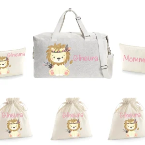 Borsone Mommy 2 Beauty e 3 sacchi cambi Leoncina Indiana