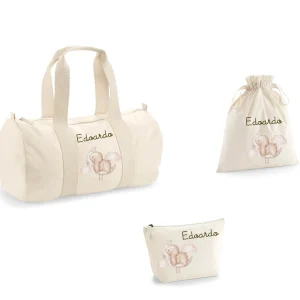 Borsone, pochette e sacchetto in cotone personalizzabile Coniglietto su Nuvola