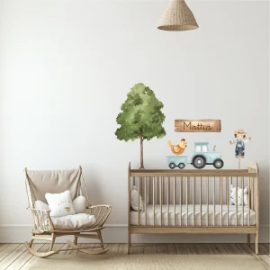 Adesivo Murale Per Bambini Fattoria H50 SET 5 PEZZI