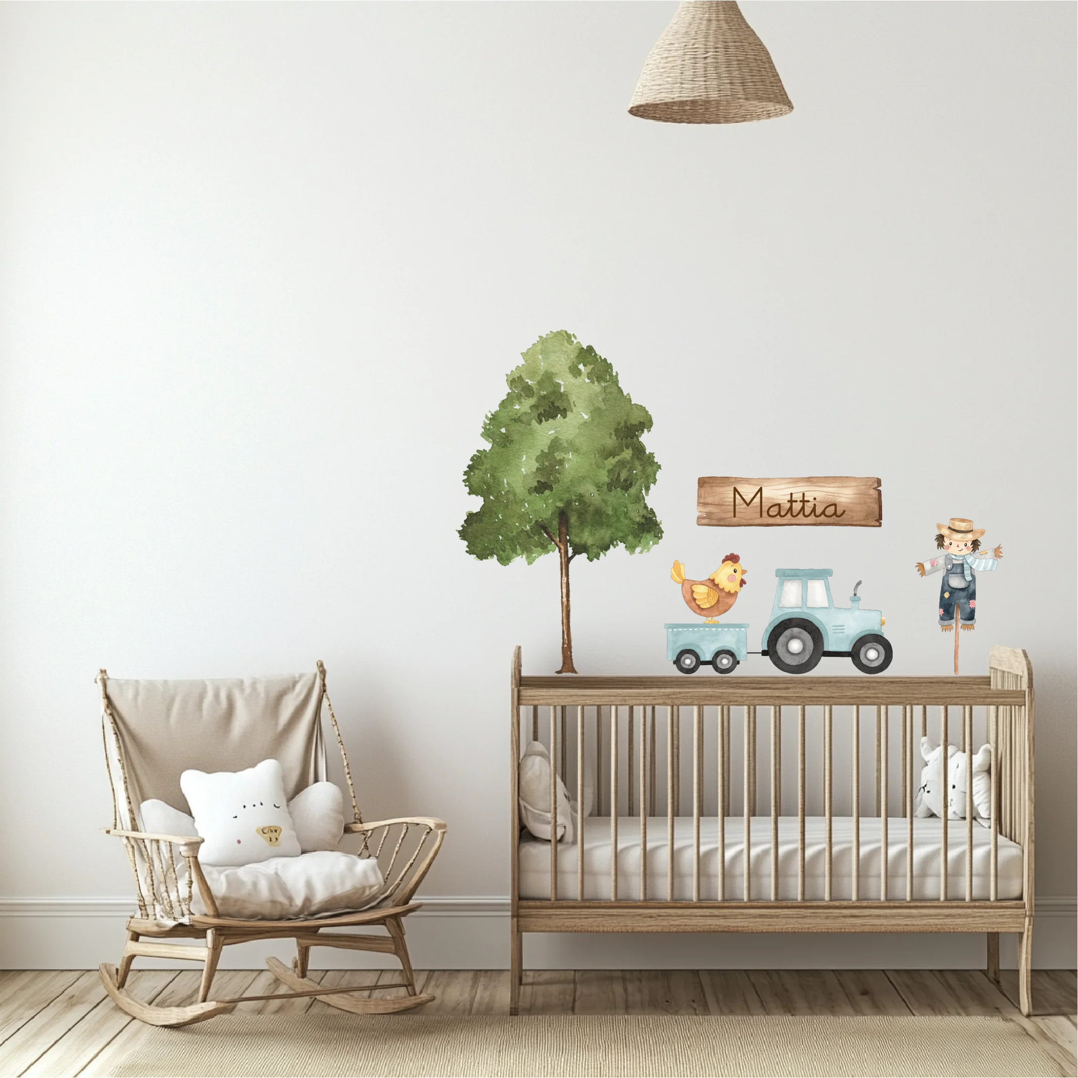 Adesivo Murale Per Bambini Fattoria H50 SET 5 PEZZI - immagine 2