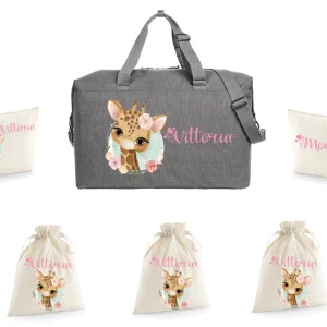 Borsone Mommy Grey 2 beauty e 3 sacchi nascita Giraffa