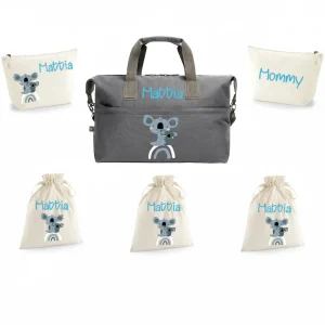 Set Borsone medio koala arcobaleno