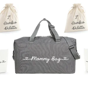 BORSONE MOMMY BAG, 2 POCHETTE E 4 SACCHI PRIMI CAMBI Personalizzabili