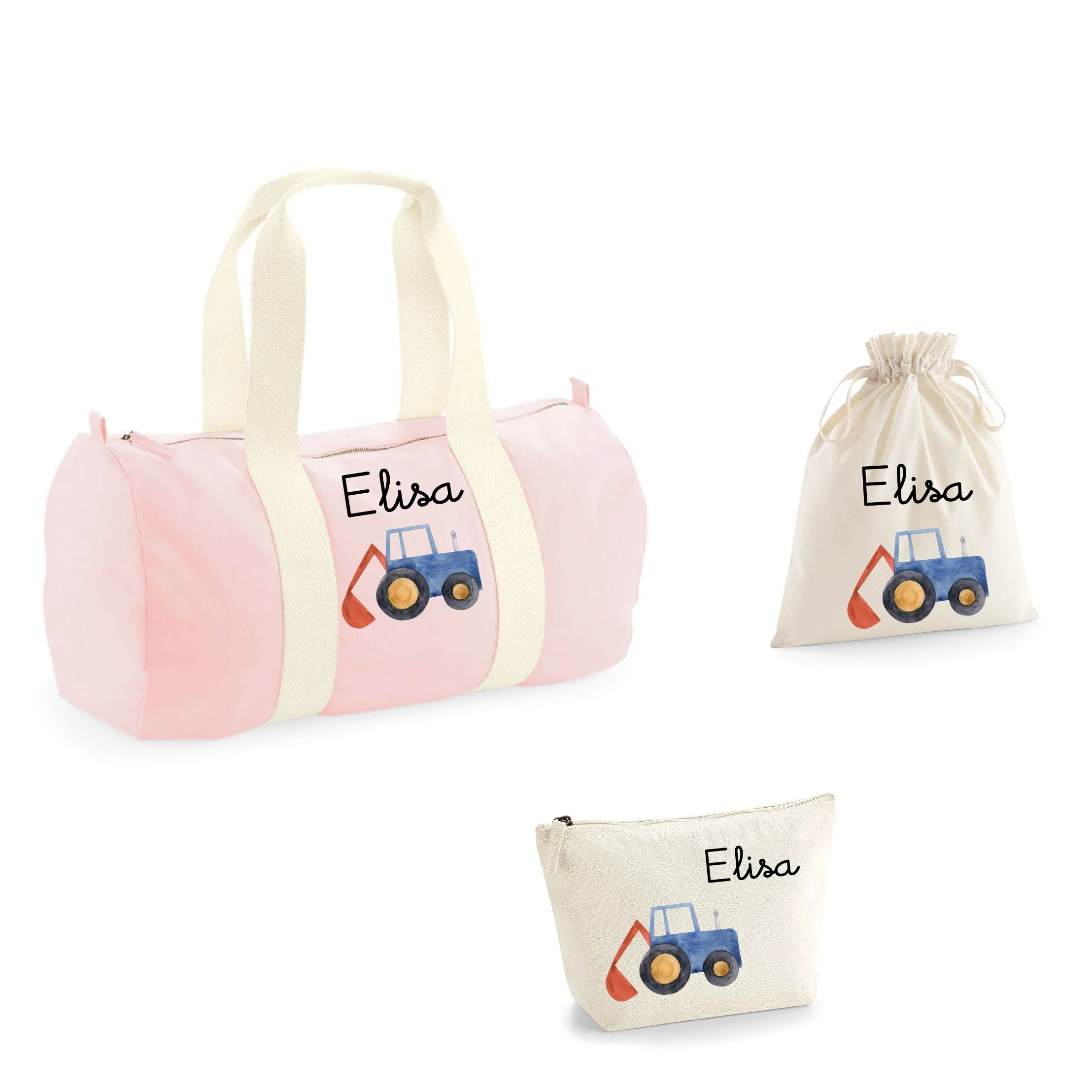 Borsone, pochette e sacchetto in cotone personalizzabile Trattore/Ruspa - immagine 5