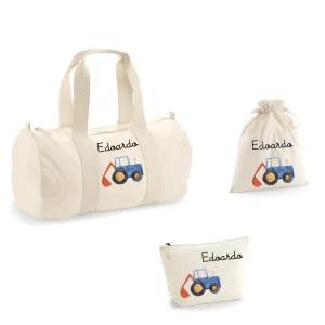 Borsone, pochette e sacchetto in cotone personalizzabile Trattore/Ruspa