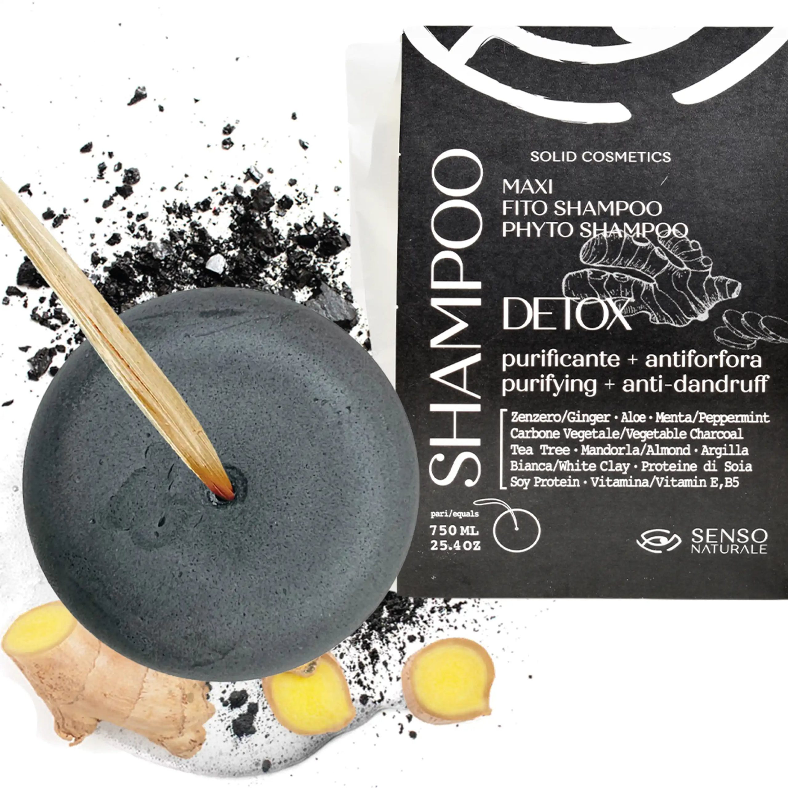 Fito Shampoo Solido DETOX – Senso Naturale - immagine 3