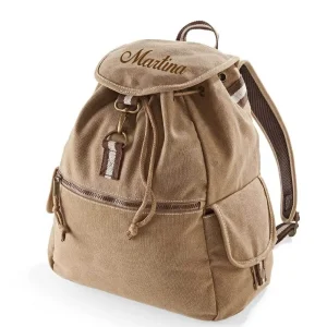 Zaino vintage unisex in cotone canvas personalizzabile