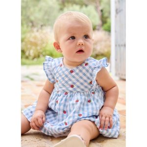 Abito fragole vichy neonata – Mayoral