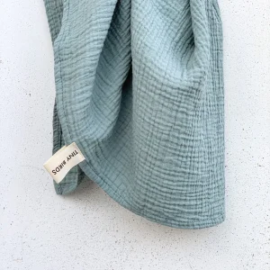 Tiny Birds Mussola Washed Green