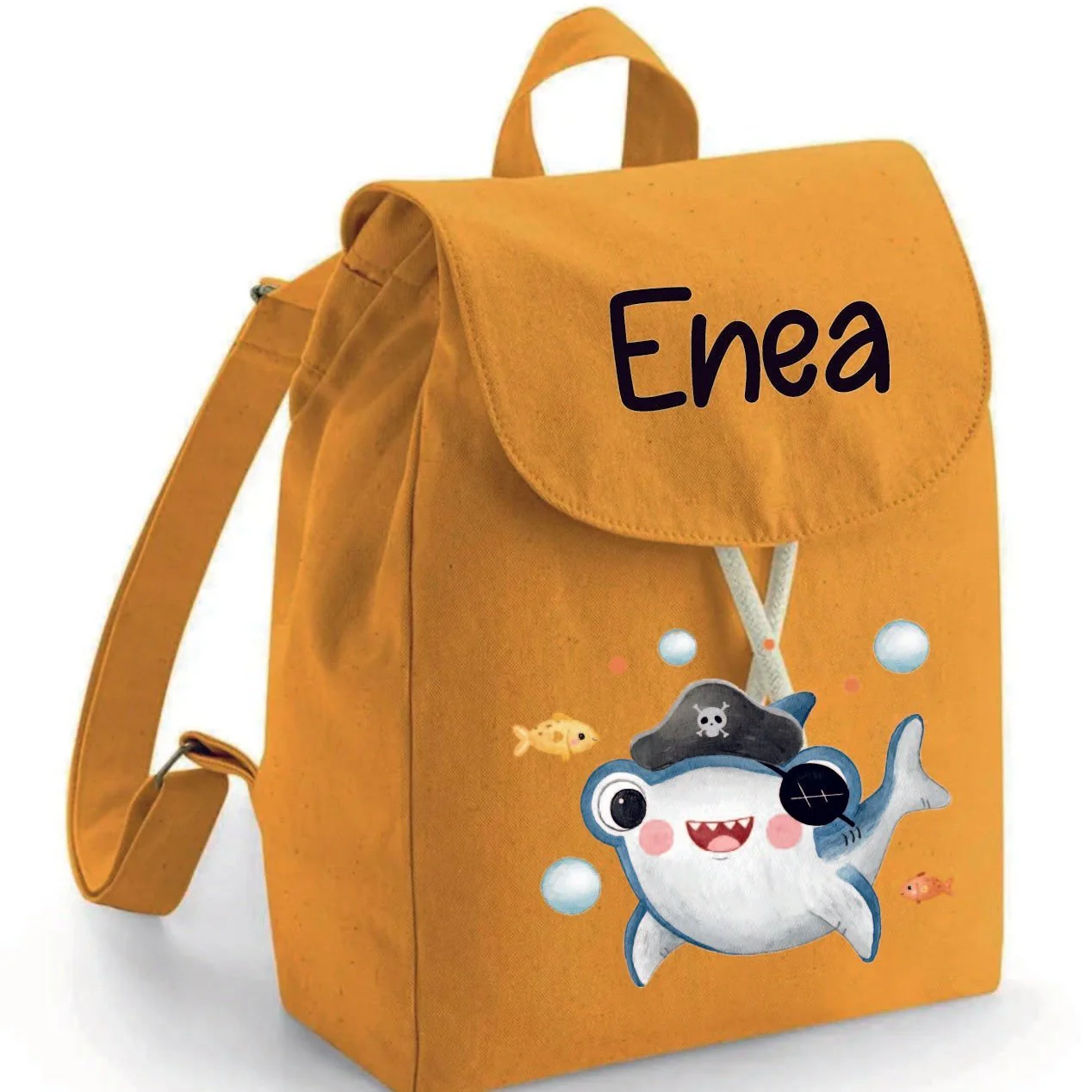 Mini Zaino asilo personalizzabile in cotone Baby Shark - immagine 6