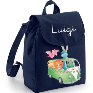 Mini Zaino asilo personalizzabile in cotone Cute Dino