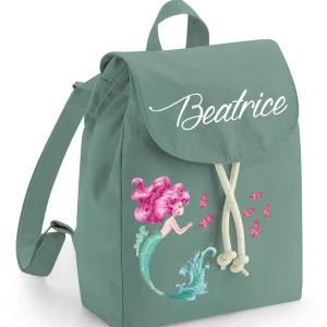 Mini Zaino in cotone sirenetta
